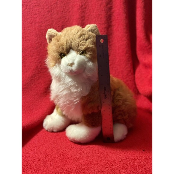 Vintage America Wego Maltese Plush Stuffed Sitting Lifelike Cat 13” - Picture 4 of 9